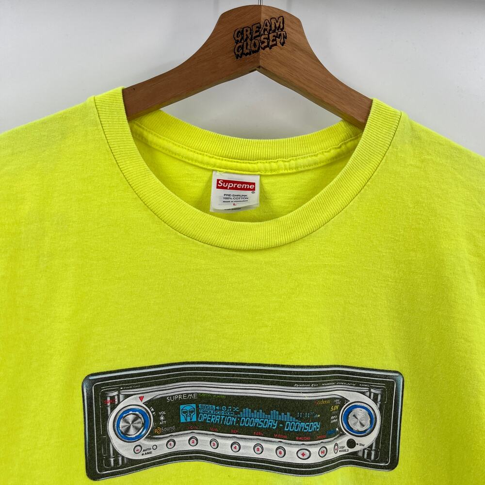 SS25 2025 Supreme NYC MF Doom Doomsday Receiver Tee in Fluorescent Yellow L - Picture 2 of 5
